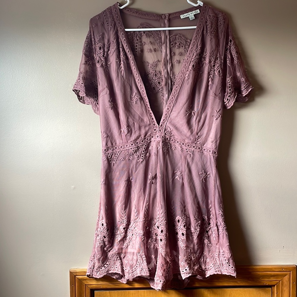 Mesh/lace romper